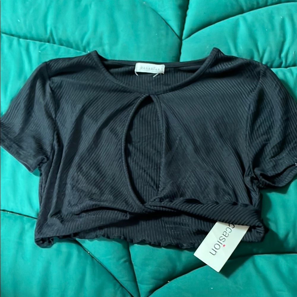 Black Cropped Top by